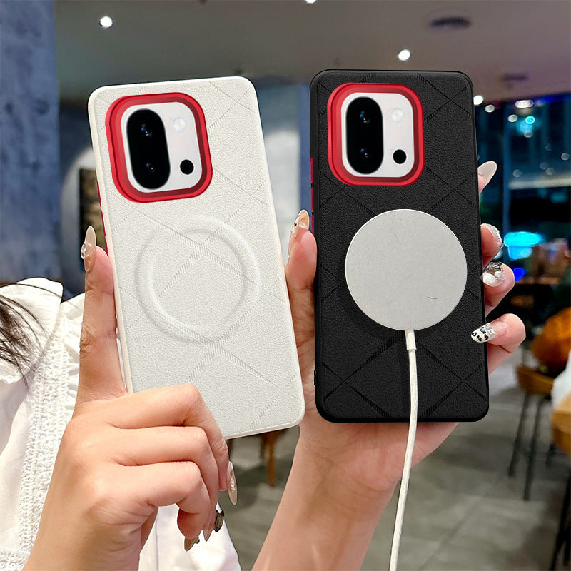 OnePlus 13T Magnetic Leather Anti-Drop Protective Case