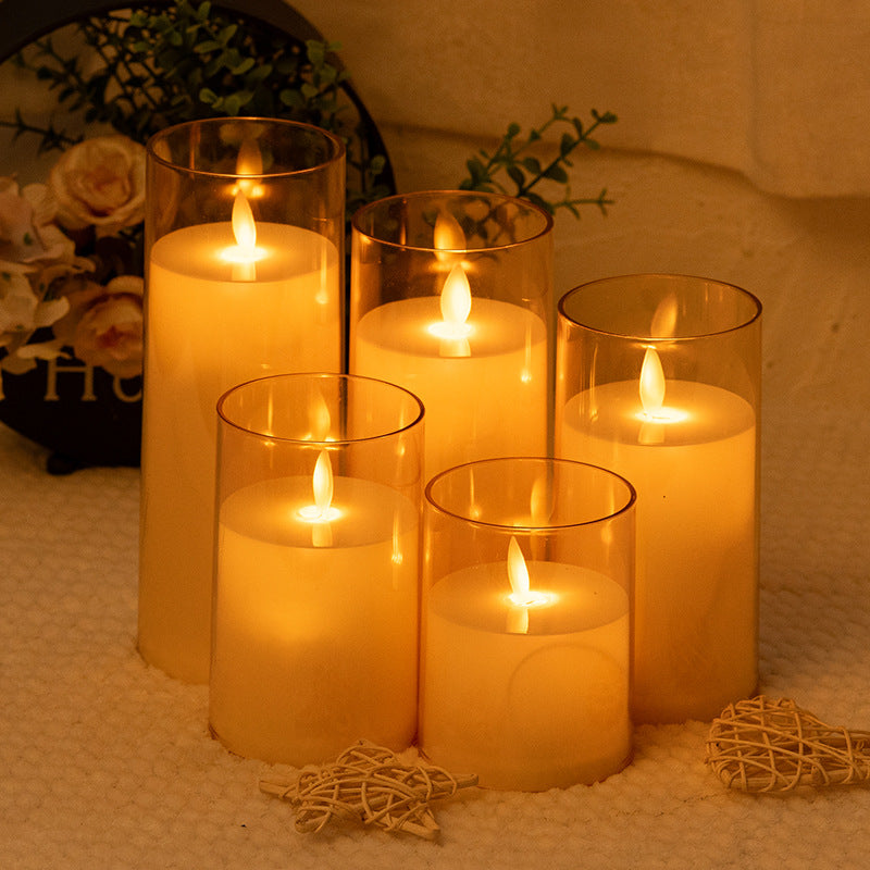 LED Artificial Swing Candle – Acrylic Wax Glass Look for Events &