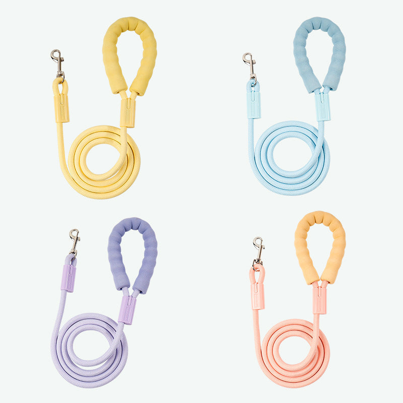 Colorful Nylon Dog Traction Rope Outdoor Walking Rope Pet
