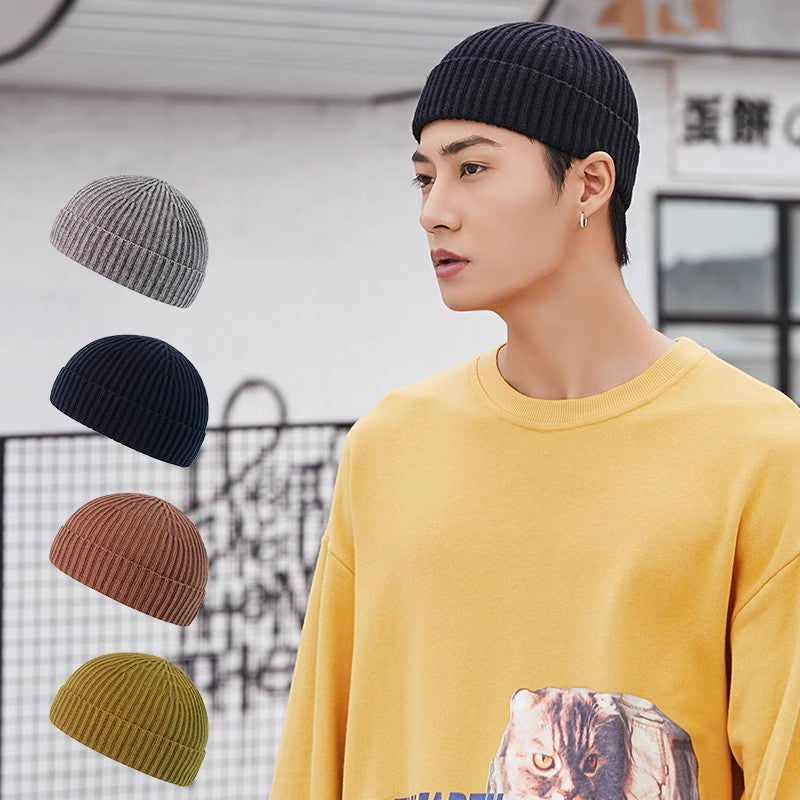 Hip-Hop Beanie – Trendy Wool Knitted Winter Hat