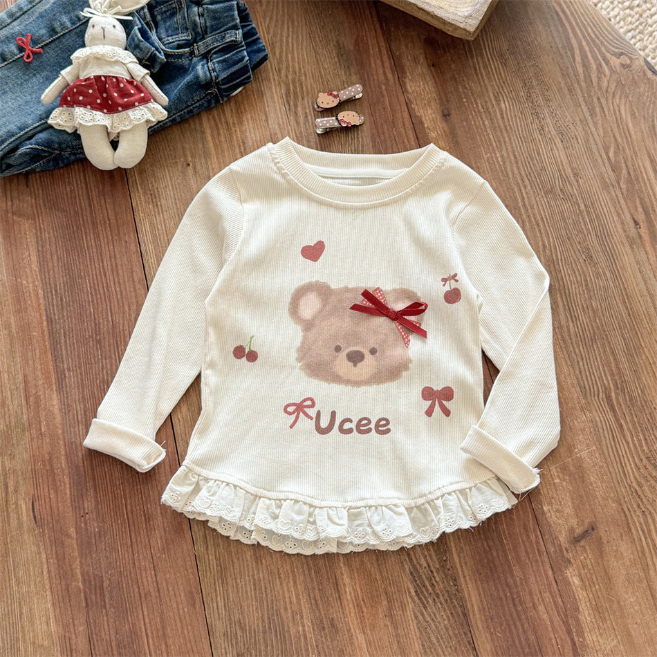 Little Salty Lemon Girls’ Long-Sleeve Cotton Base Shirt