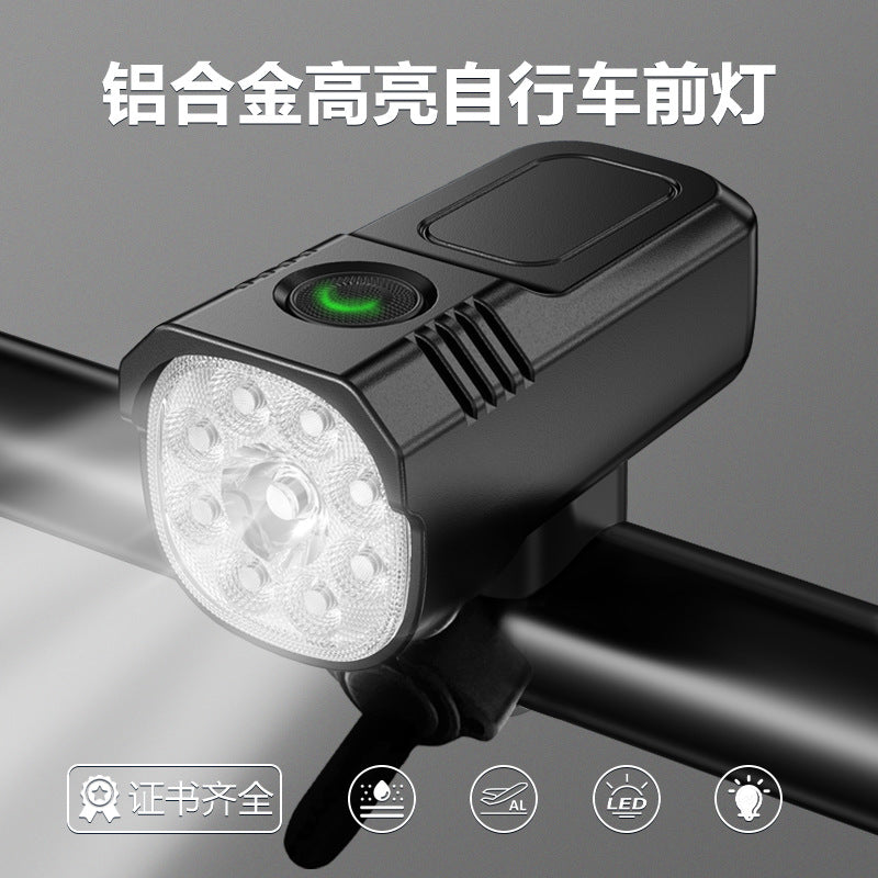 Aluminum Alloy Rechargeable Bicycle Light – High-Lumen Night