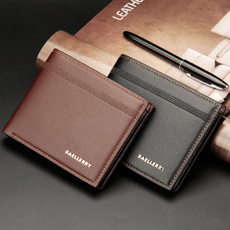 Men’s High-End Leather Wallet with Multi-Card Slots