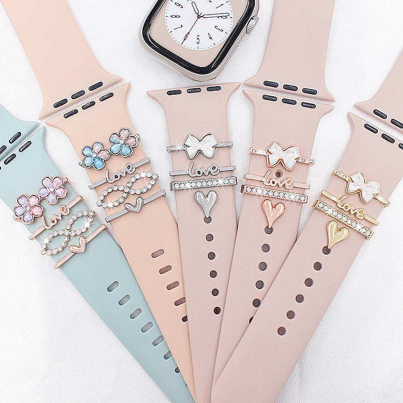Apple Watch Silicone Band Decorative Ring Universal