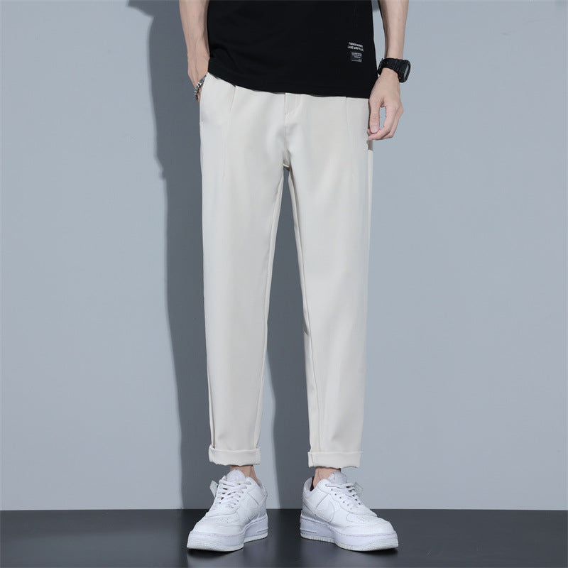 Men’s Straight Dress Pants – 2025 Summer Loose Drape Casual
