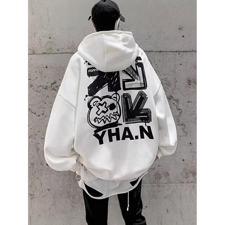 Men’s Hooded Hoodie 2024 – Hong Kong Style Loose Fit