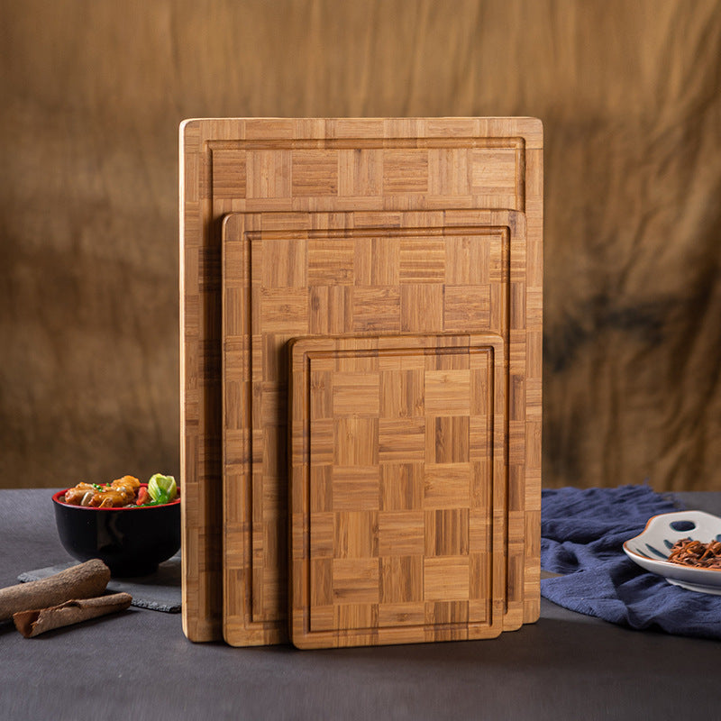 Checkerboard Bamboo Cutting Board with Hanging Hole