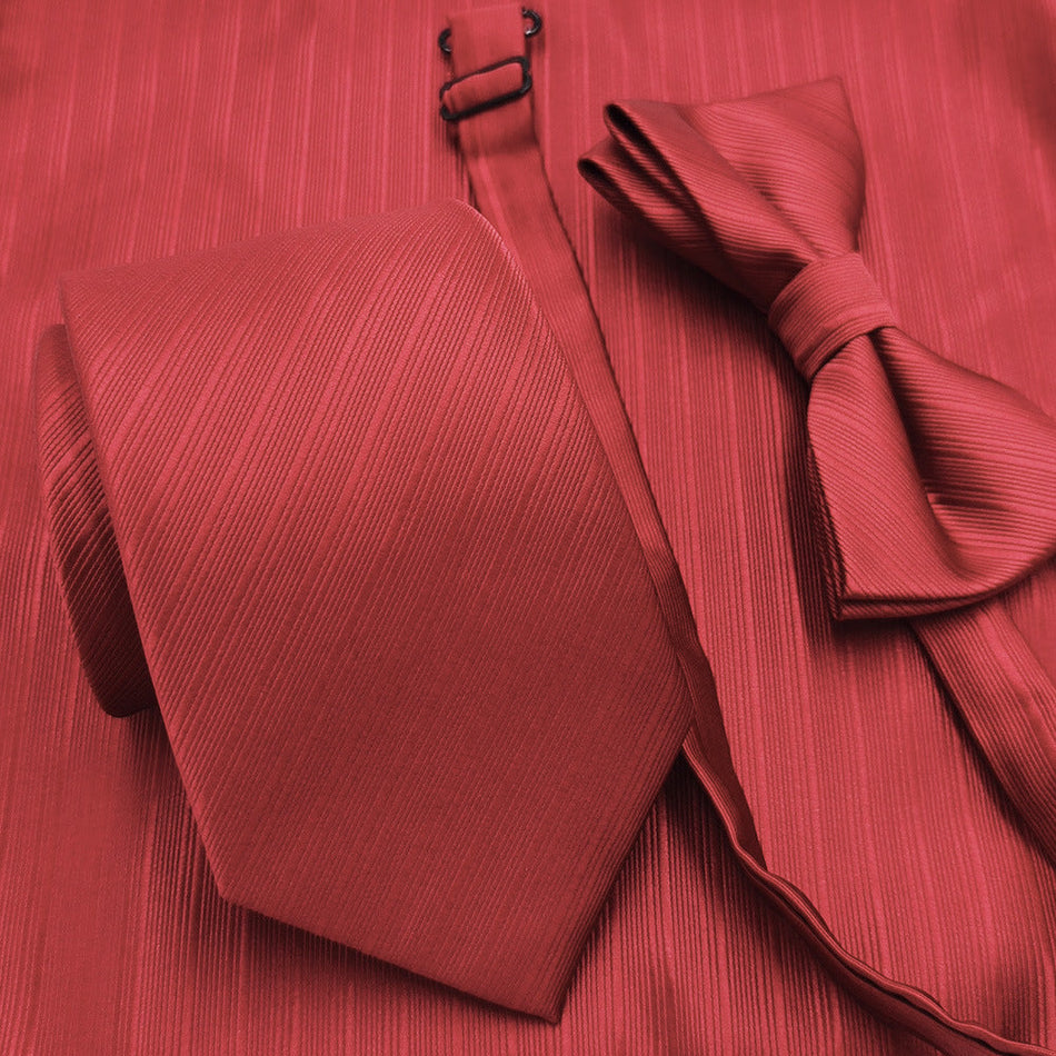 Groom’s Wedding Tie & Bow Tie Gift Set – 3 Pcs