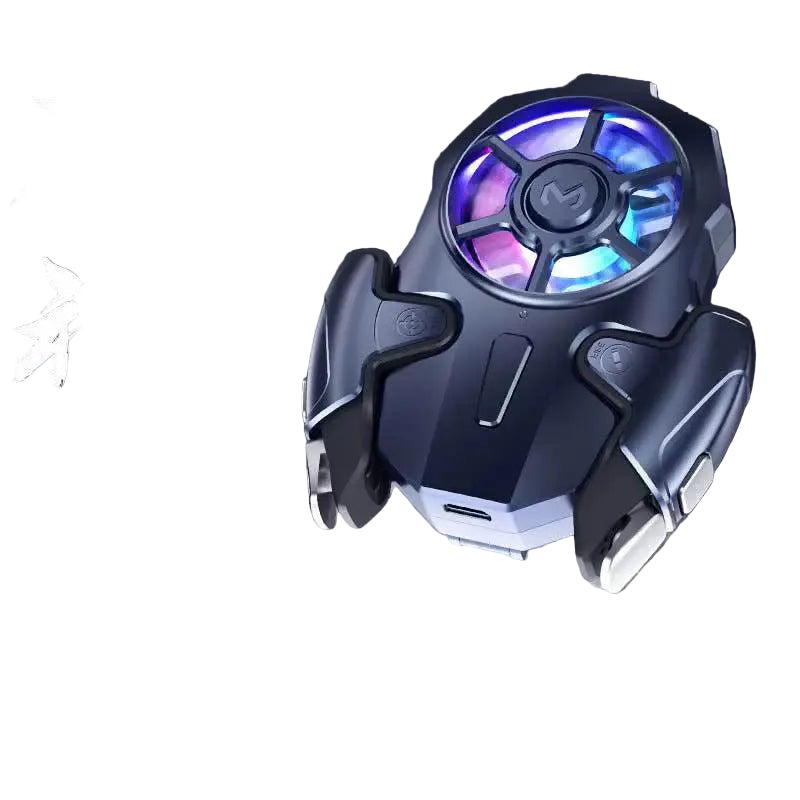 Six-Finger Linkage Mobile Gaming Controller with Cooling Fan
