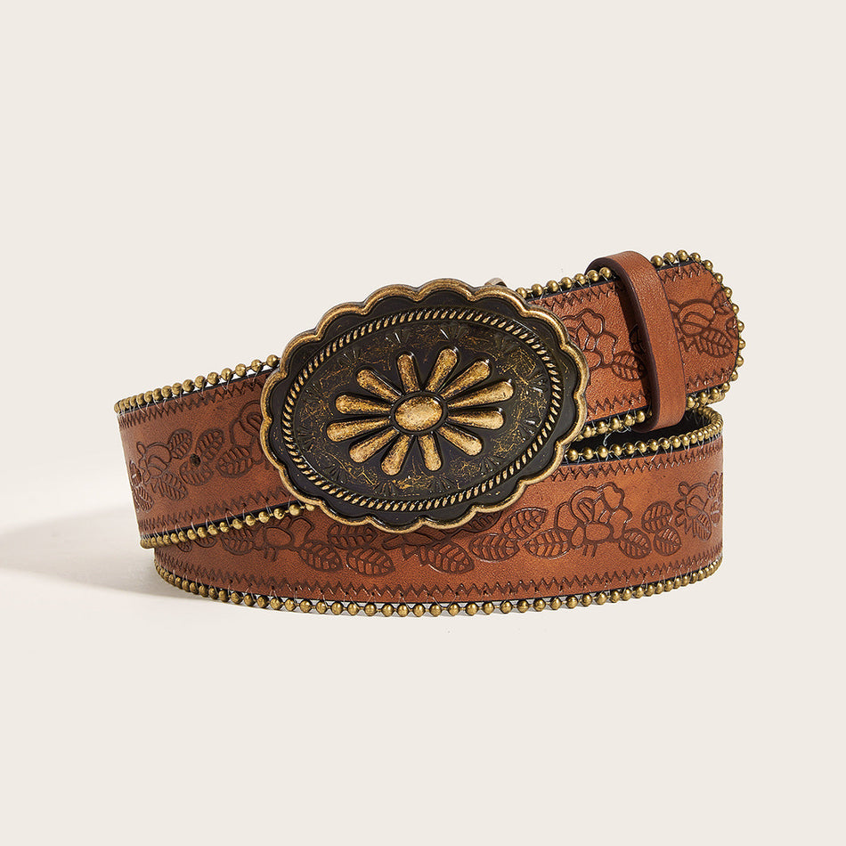 Punk Style Snap Belt – Willow Nail Fashion Belt Men