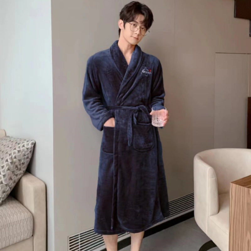 Couple’s Flannel Nightgown | Thickened Winter Coral Fleece