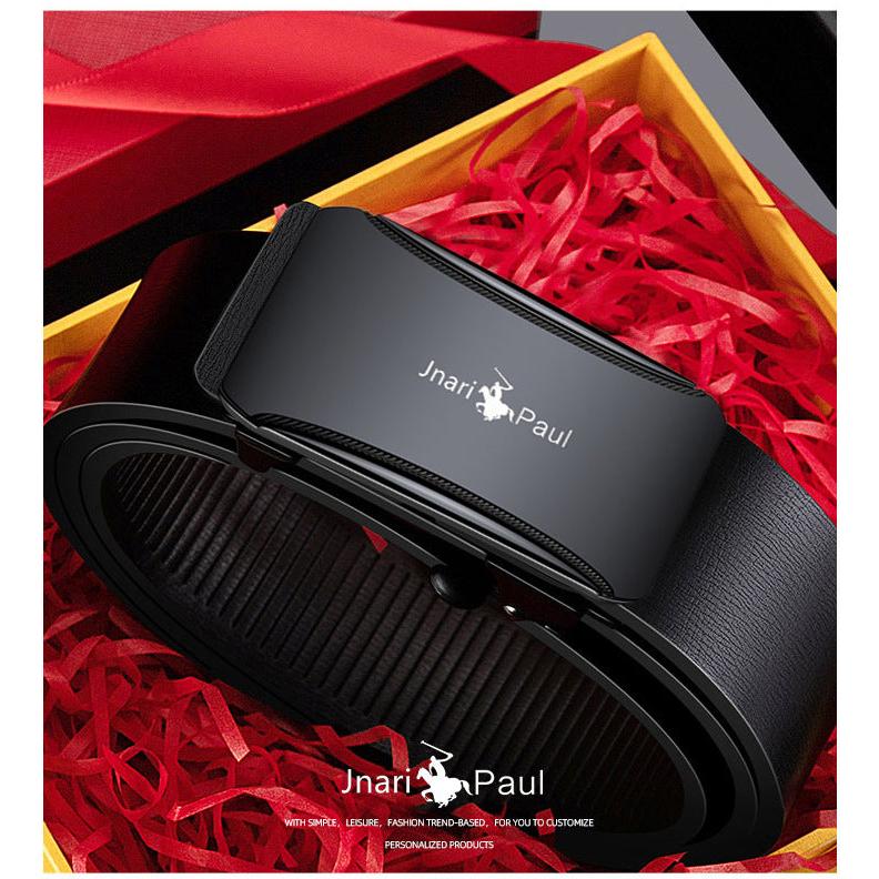 INSTOCK-Paul Genuine Leather Belt  Korean Style Automatic Buckle