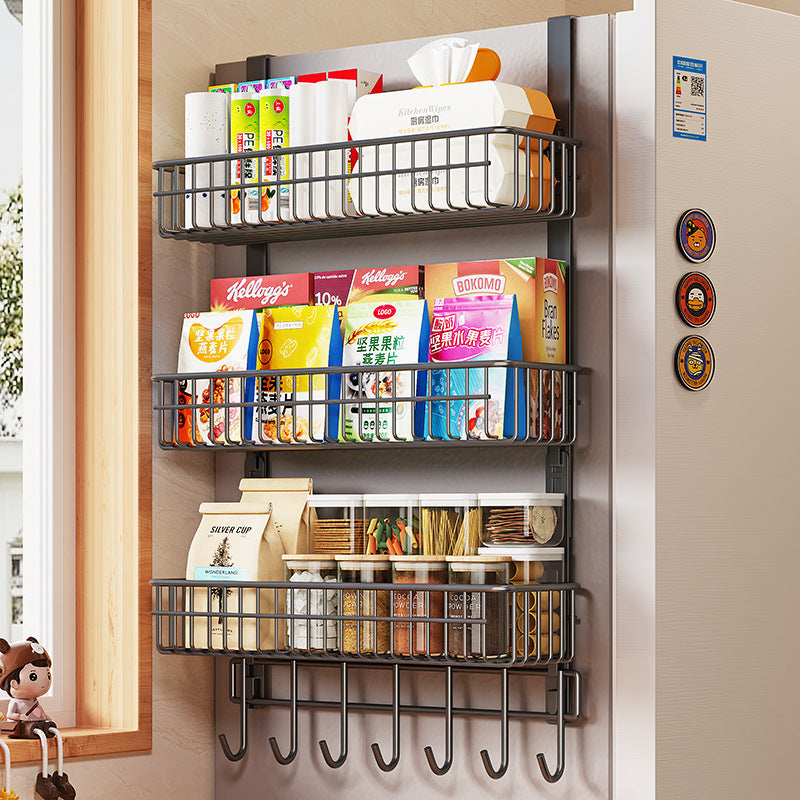 Multi-Layer Kitchen Rack – Refrigerator Side Hanging Storage