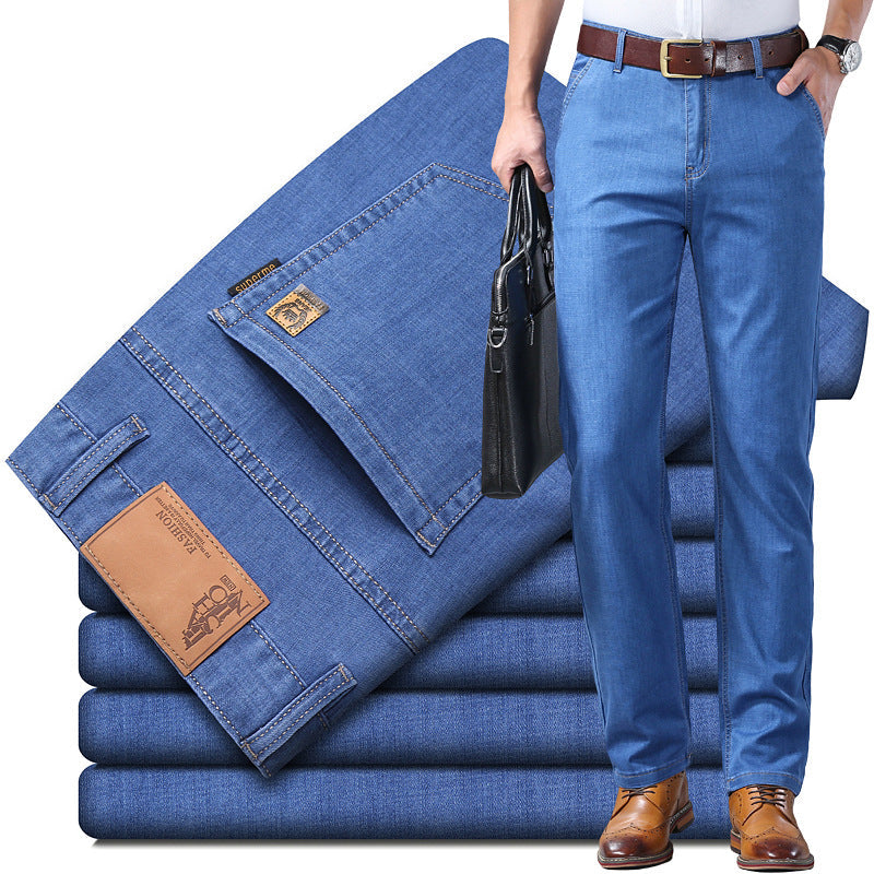 INSTOCK-Loose Straight Jeans  Dad Style Casual Business Pants