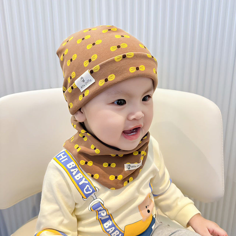 Baby Cotton Hat & Scarf Set – Autumn Winter 2PC