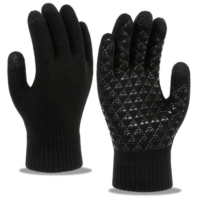 Unisex Knitted Touchscreen Winter Velvet Non-Slip Gloves