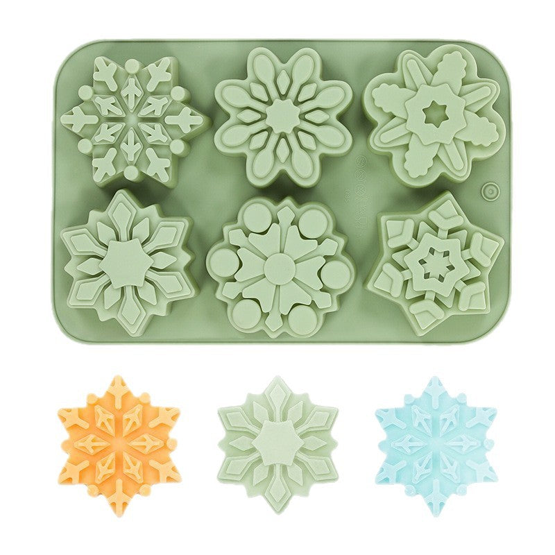 6-Piece Flower Silicone Mousse Cake Mold Easy Demould