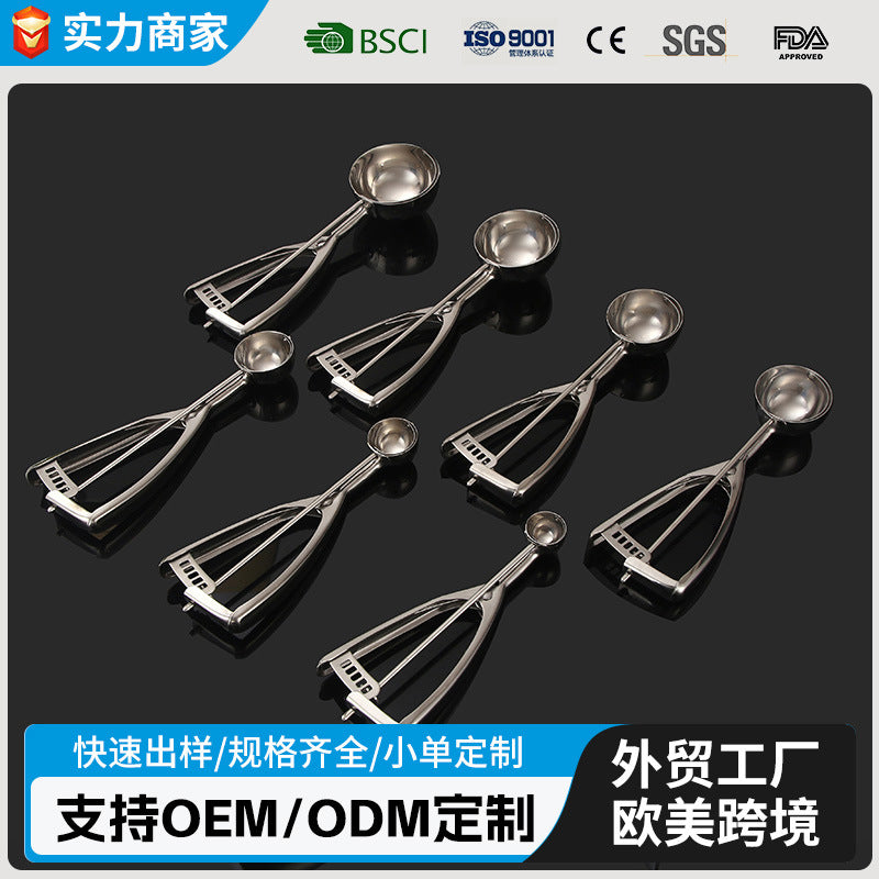 304 Stainless Steel Ice Cream Scoop Dessert Spoon