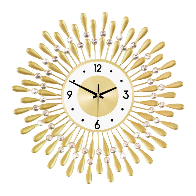 Silent Nordic Iron Metal Wall Clock Decoration
