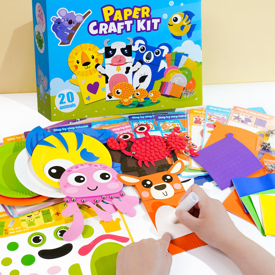 DIY Animal Paper Plate Craft Kit – Kids Cartoon Art Toy