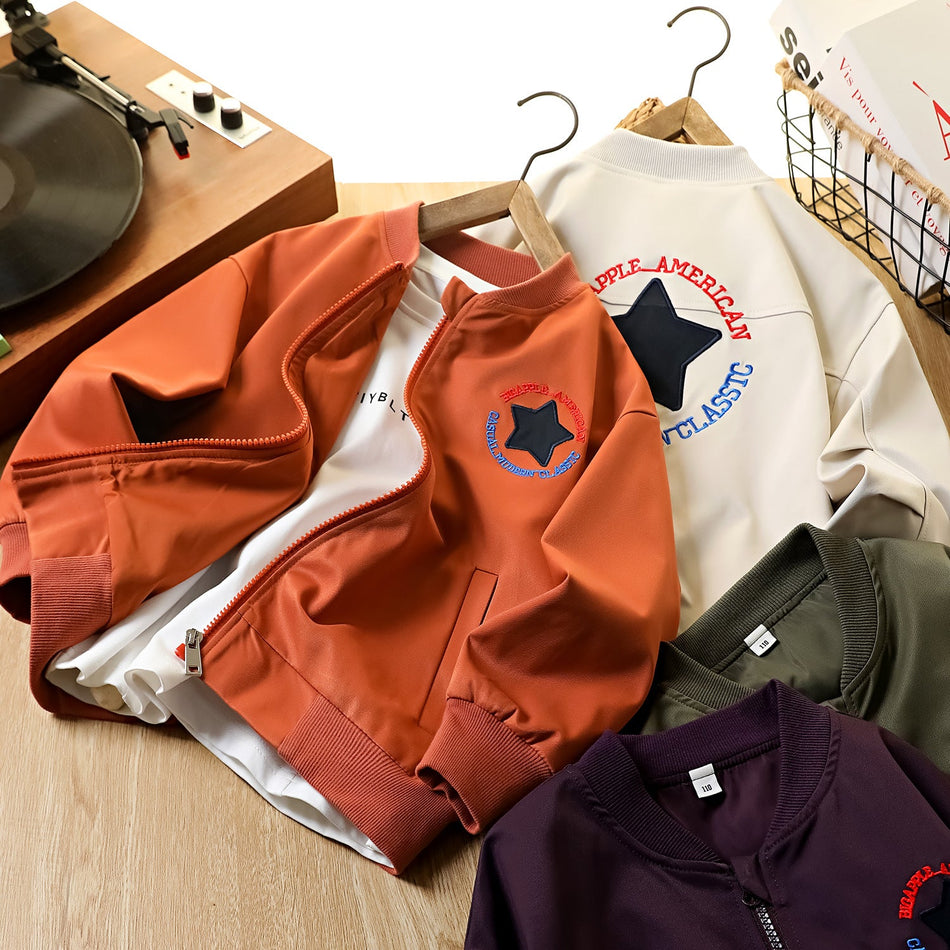 2025 Kids' Korean Style Baseball Jackets Autumn