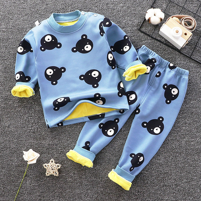 INSTOCK-Kids‚Äô Thermal Set  Fleece-Lined Winter Warm Wear