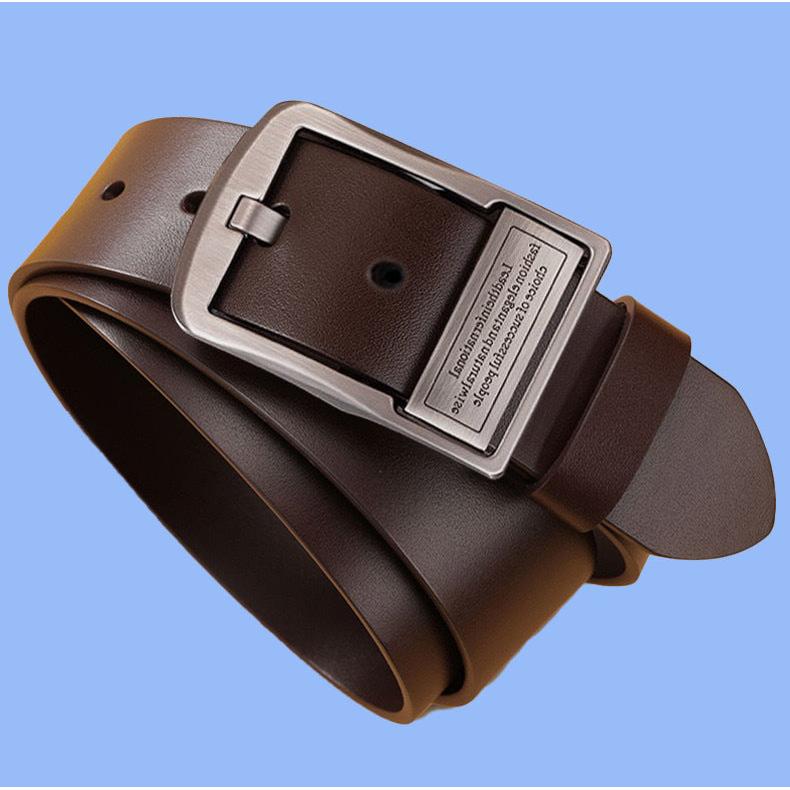 Men’s Cowhide Leather Belt – 2024 Pin Buckle Style