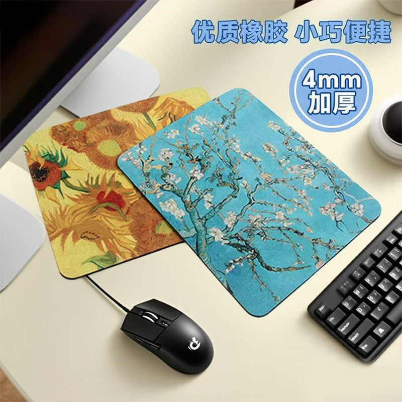 Van Gogh Oil Painting Mouse Pad – Thickened Desktop & Gaming Pad