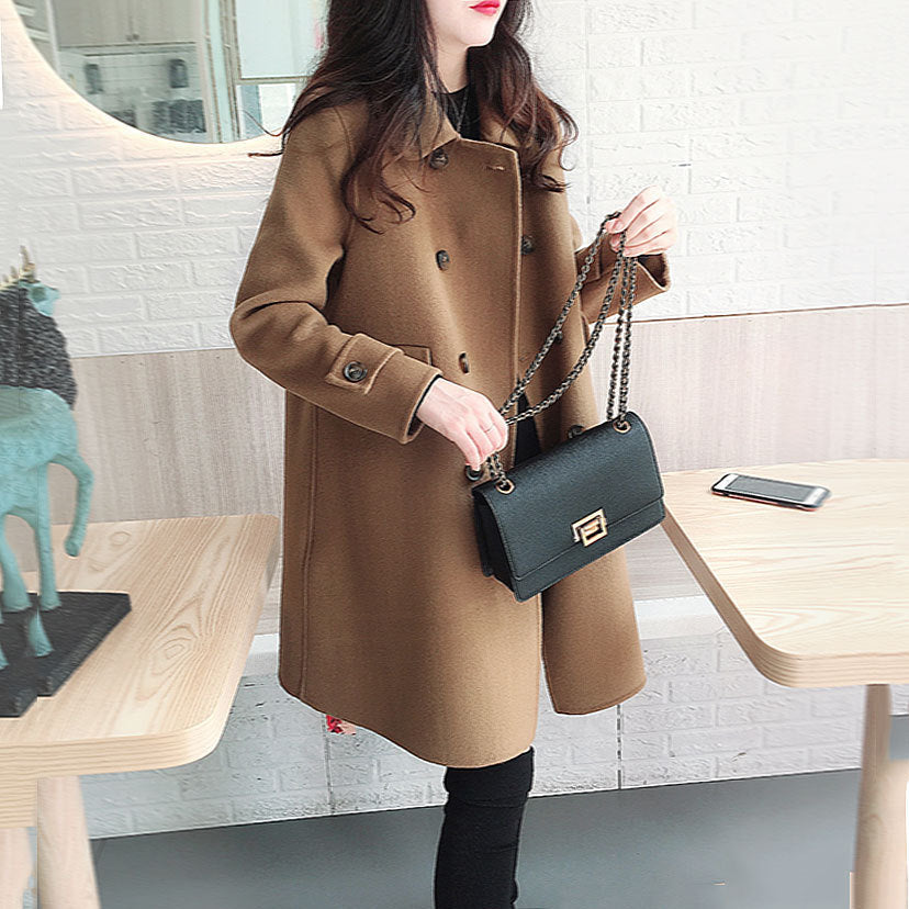 Women’s Retro Woolen Trench Coat