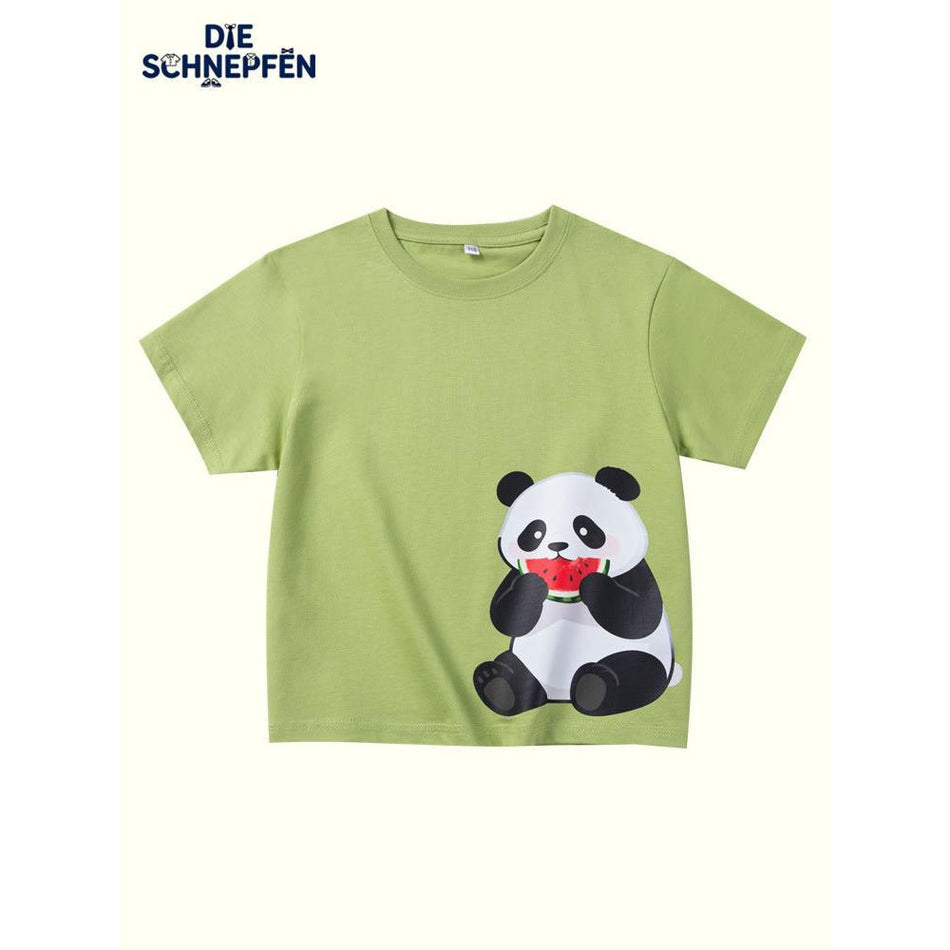 Kids Cotton Panda Print Summer T-Shirt 2026