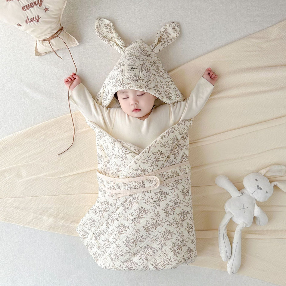 Cute Long Ears Cotton Gauze Newborn Swaddling Cushion