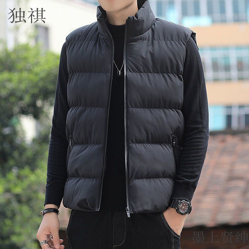 Men’s Down Cotton-Padded Vest Autumn Winter 2023 Thick Warm