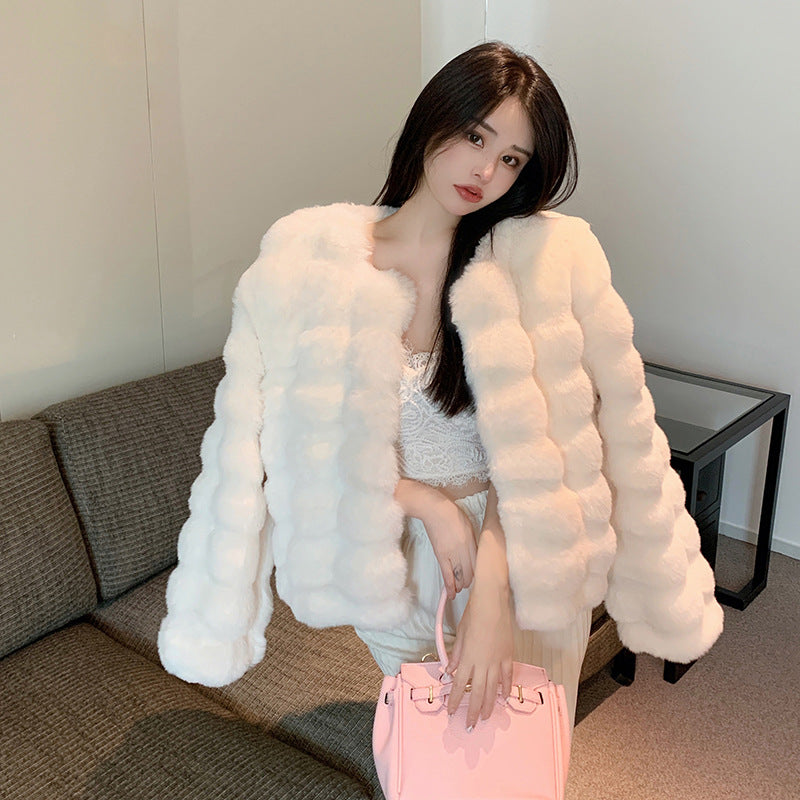 Eco-Friendly Imitation Fur Short Coat