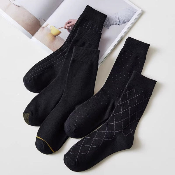 (1 PIECE)- Long Black Suit Socks | Thin & Formal Wear Ready