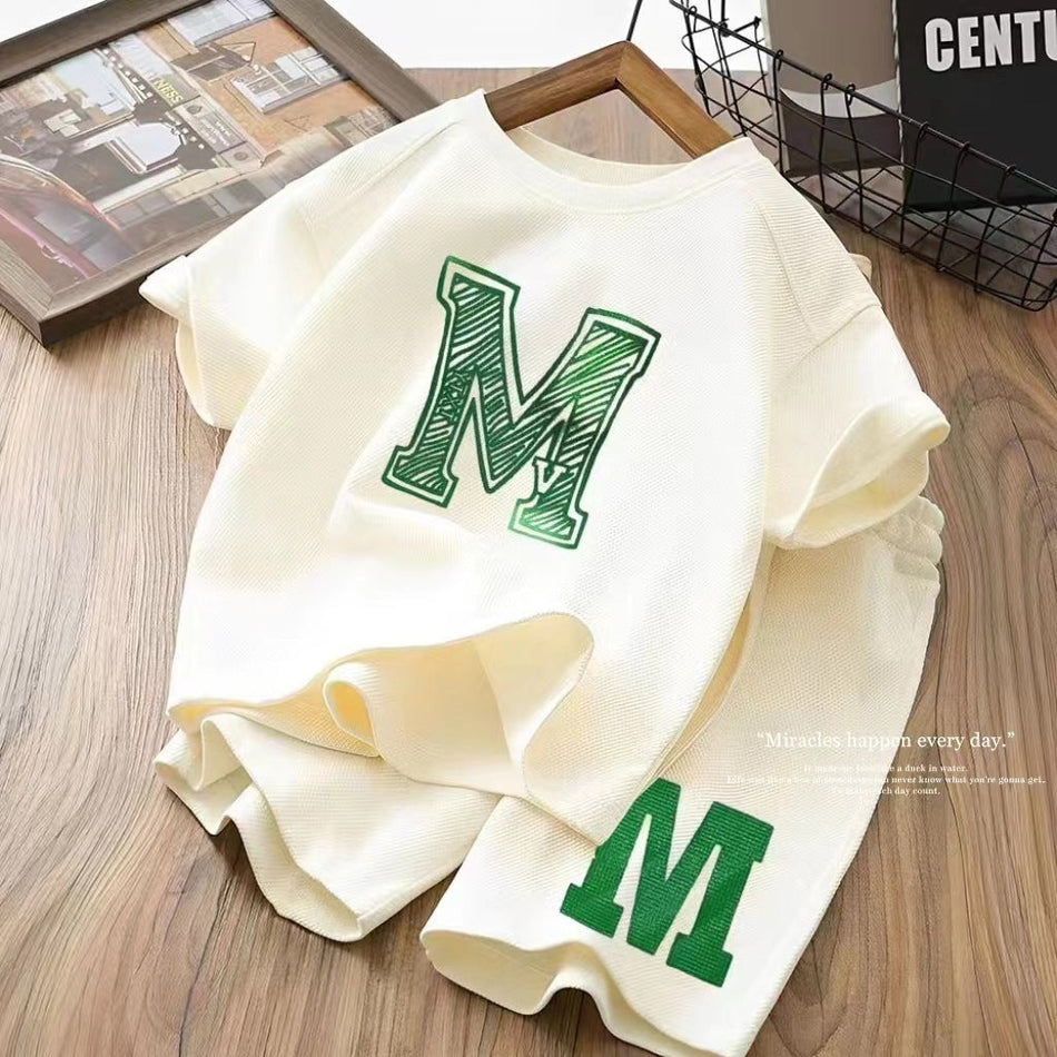 STOCK-Boys Summer Loose T-Shirt & Shorts Casual Set 2024