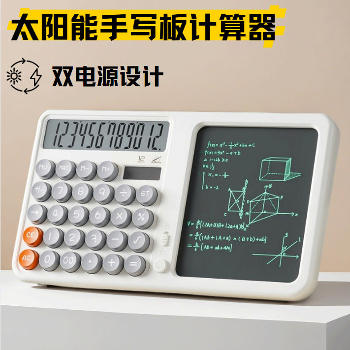STOCK-Dual-Power Handwriting Tablet Calculator for Office
