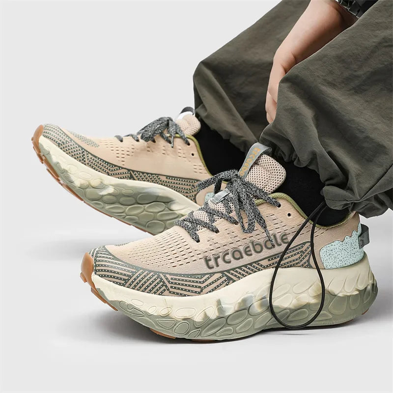Ultra-Light Thick Sole Trail Shoes | 4-Season Grip & Style