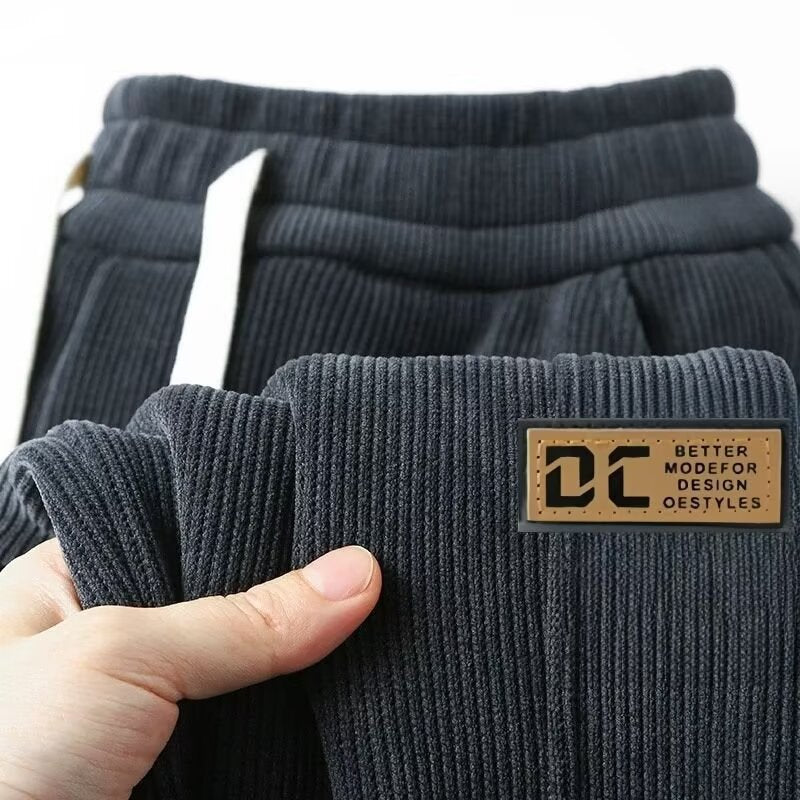 STOCK-Men’s Plus-Velvet Corduroy Sweatpants 2025 Thickened Autumn