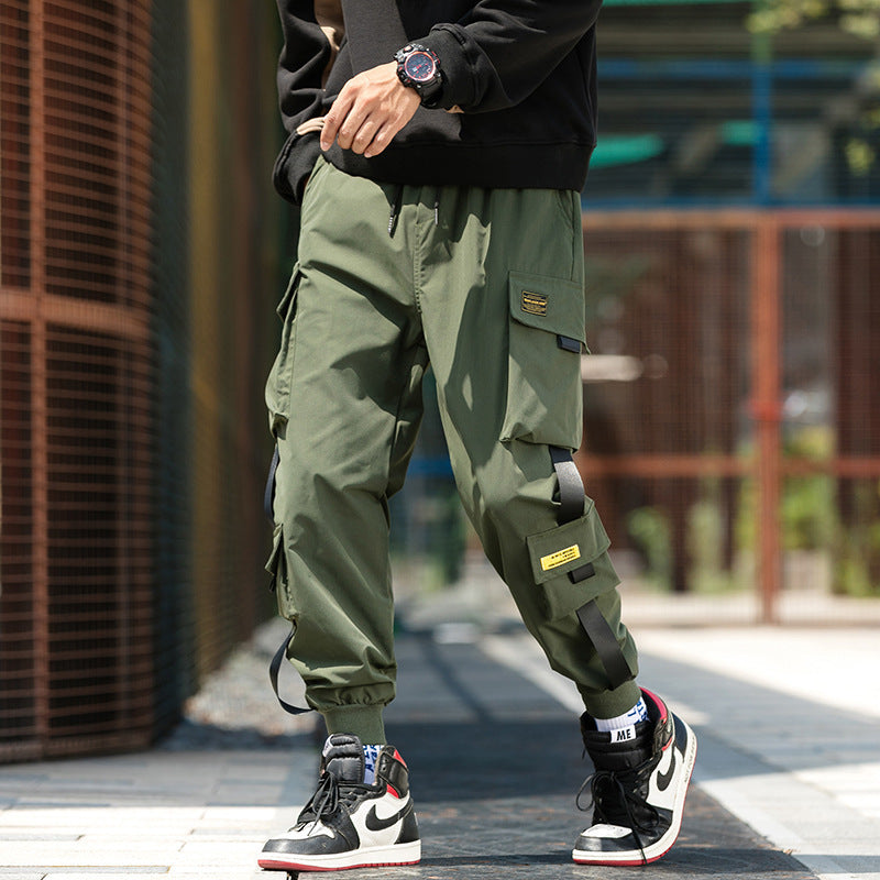 Men's Loose Multi-Pocket Pants – Summer Ankle-Tied Trousers