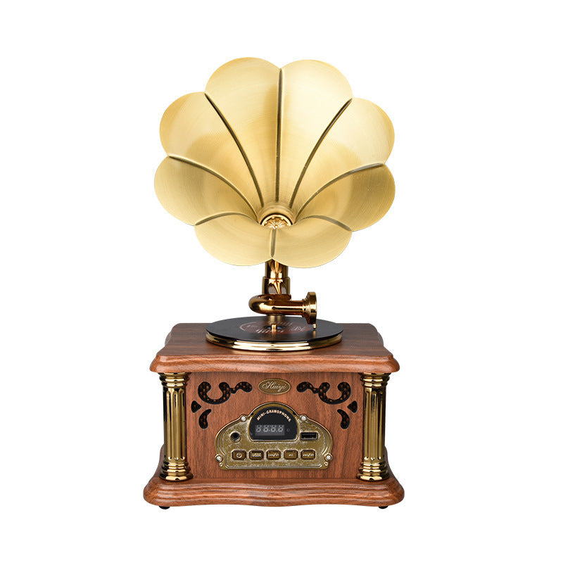 Gramophone Bluetooth Speaker – Retro & Rechargeable