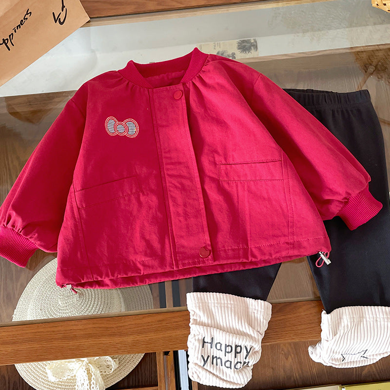STOCK-Korean KT Cat Drawstring Jacket