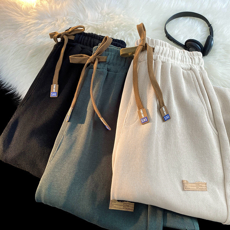 Loose Straight Sports Pants | Trendy Twisted-Leg Style
