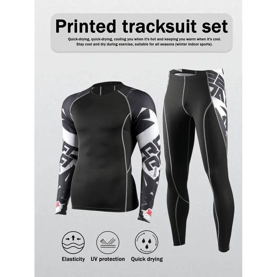 Men's Quick-Drying Breathable Long-Sleeve Top & Pants Set