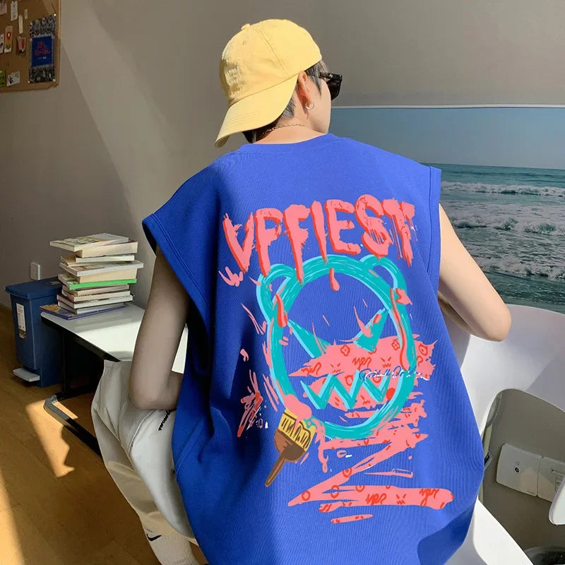 Men's IMP Devil Klein Blue Sleeveless Fitness Vest – Trendy &