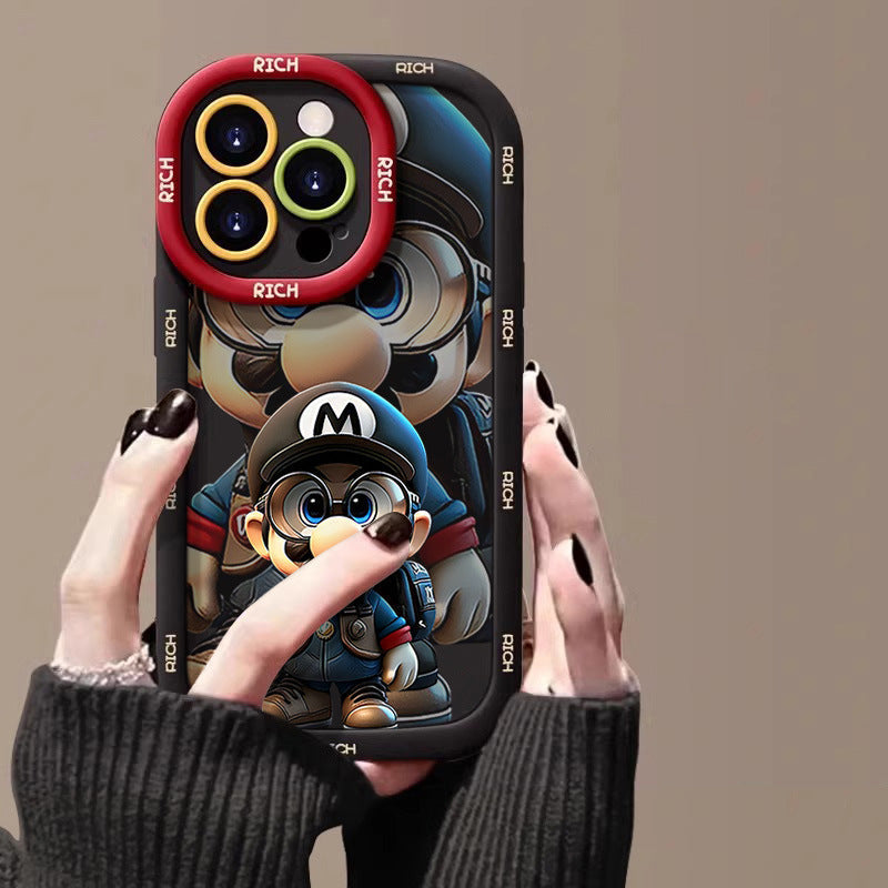 INSTOCK-Super Mario Couple Silicone Case for Apple
