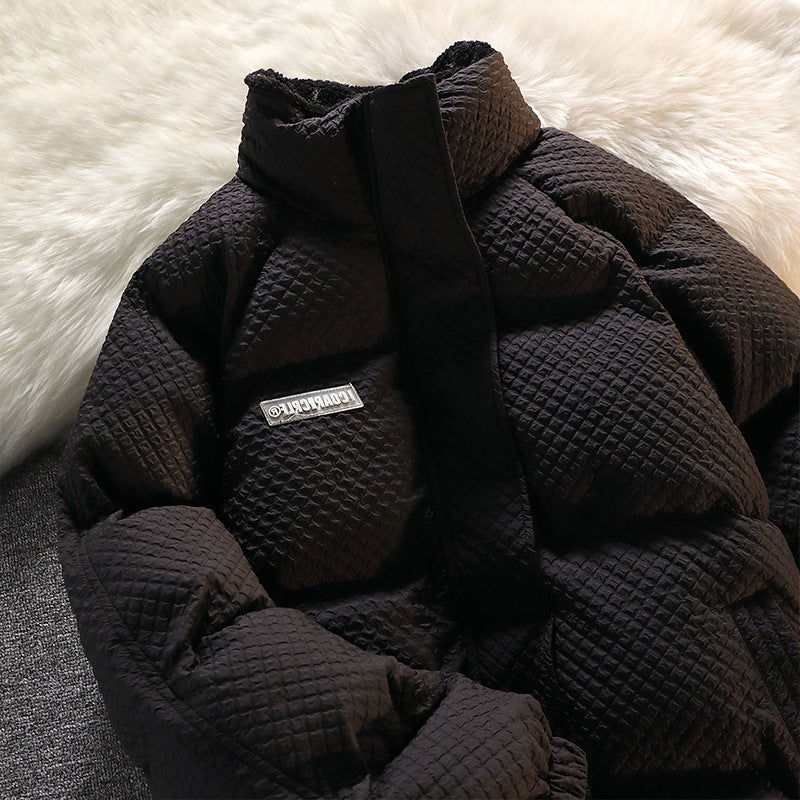 Men’s American Retro Waffle Thickened Cotton Jacket