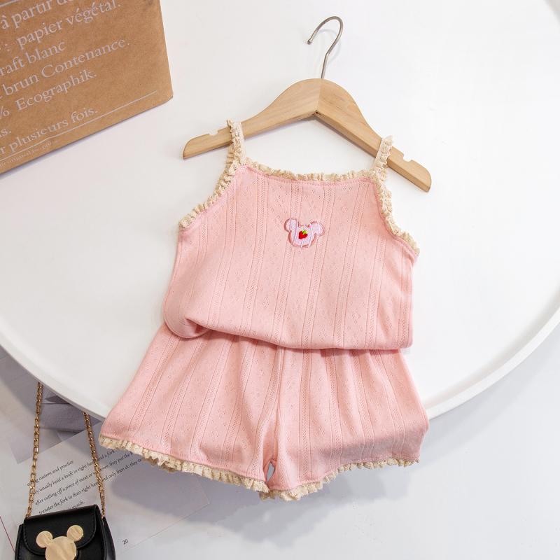 Baby Girls Cotton Sling Pajama Set Summer Homewear – Baby & Children's Outfits – Image 6