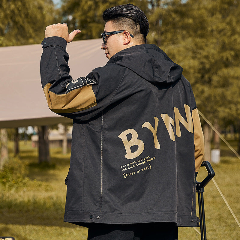 Men’s Plus Size Hooded Casual Jacket for Spring Autumn