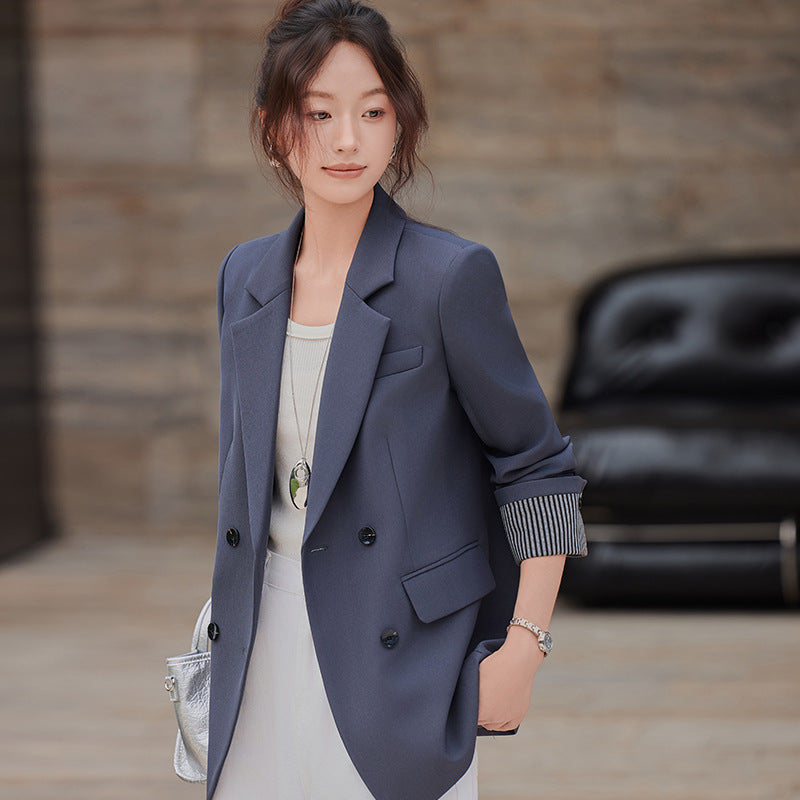 STOCK-Women’s Double-Breasted Small Suit