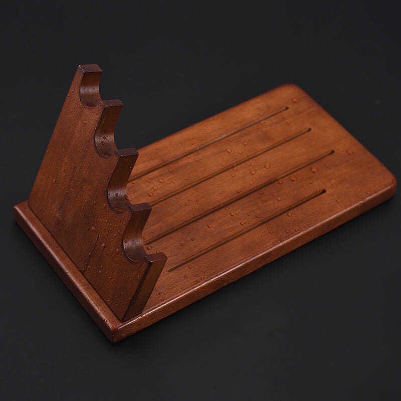 Solid Wood Kitchen Knife Holder for Desktop & Household Use